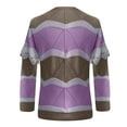 thumbnail image 5 of Pompotops Women's Autumn And Winter Long Sleeve Color Contrast Splicing Lace Tops Sweater, 5 of 5