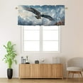thumbnail image 2 of Eagle Printed Window Curtains Valances Flying Bird Winter Forest Wildlife Animal Rod Pocket Window Valance for Living Room Bathroom Bedroom Kitchen 54 by 18 in, 1 Panel, 2 of 6