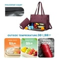 thumbnail image 4 of Lunch Box 2 en 1 Bolsas Almuerzo Combinado Aisladas Reutilizables (bolsa Almuerzo), 4 of 9