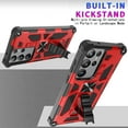 thumbnail image 4 of SaniMore for Samsung Galaxy S23 Ultra Case, Rugged PC CD Magnetic Cover Built-in Car Mount & Folding Kickstand Military Grade Shockproof Heavy Duty Protective Shell for Samsung S23 Ultra, Red, 4 of 6