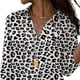 thumbnail image 3 of Guardurnaity Blusa de manga larga con solapa para mujer, blusa con estampado de niñas, blusa larga suelta con solapa para mujer Prendas para la parte del cuerpo leopardo blanco 4XL, 3 of 6