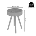 thumbnail image 4 of Round Carved Side Table Wood End Table Living Room Small Coffee Tables (Brown Edge Small), 4 of 6