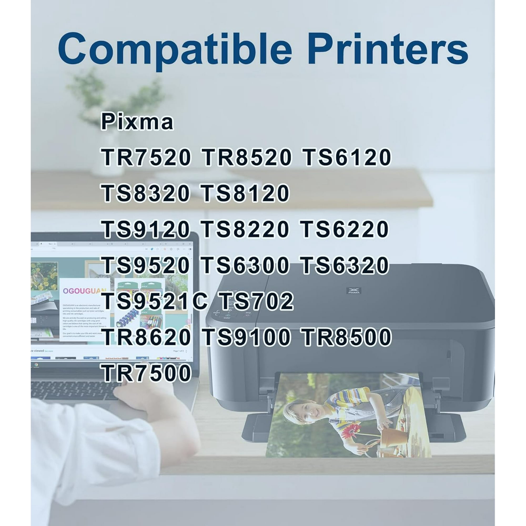 6-Pack Compatible Ink Cartridges For Canon PIXMA TR7520 TR8520 TS Series - PGI-280XXL CLI-281XXL