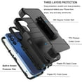 thumbnail image 6 of For Samsung Galaxy A15 5G Phone Case, Ebizware Shockproof Case with Built-in Screen Protector and Holster Belt Clip Military Grade Heavy Duty Kickstand Cover for Galaxy A15 5G - Black, 6 of 10