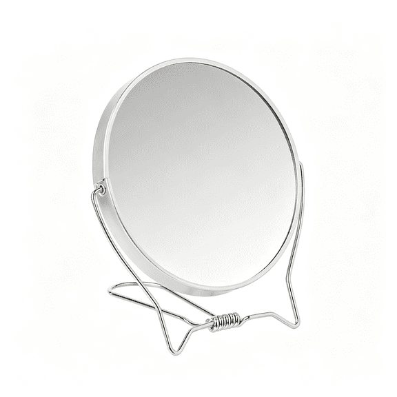 ACDANC Two-Sided Makeup Mirror with Stand - 1X and 3X Dual Sided Magnification - Lightweight & Portable Table Top Magnifying Vanity Mirror Clear Magnifying Mirror