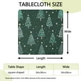 thumbnail image 2 of Dark Green Christmas Tree Pattern Square Fitted Tablecloth with Elastic Edge,Square Table Cover,Washable Elastic Table Cover for Home Kitchen Party Decor 34"x34", 2 of 6