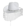 thumbnail image 6 of Cowboy Hat Stylish Comfortable Durable Sunhat for Carnival Festivals Parties White, 6 of 9