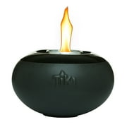 TIKI Brand 6" Clean Burn Ceramic Pearl of the Sea Firepiece Table Torch, Matte Black