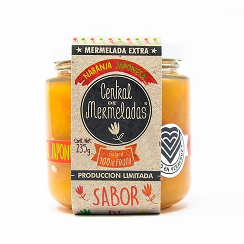Mermelada EXTRA DE naranja japonesa CENTRAL DE MERMELADAS FRASCO DE VIDRIO 235 g