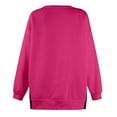 thumbnail image 4 of Oversized Hoodies for Women Winter Cute Sweatshirts Pullover 2025 Fashion Tops Trendy Fall Winter Clothes Crewneck Top (Hot Pink,Large), 4 of 4