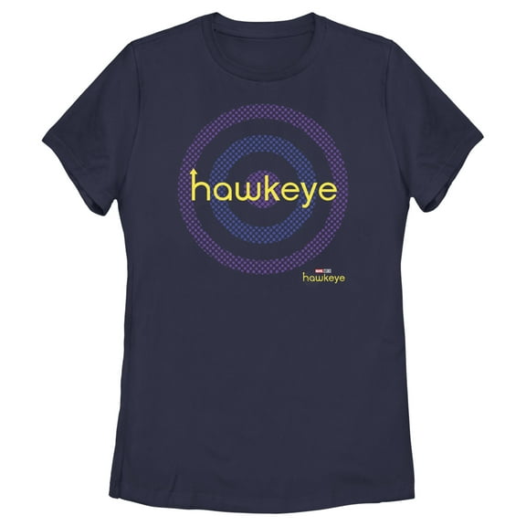 Women's Marvel Hawkeye Target Acquired  Graphic Tee Navy Blue Large