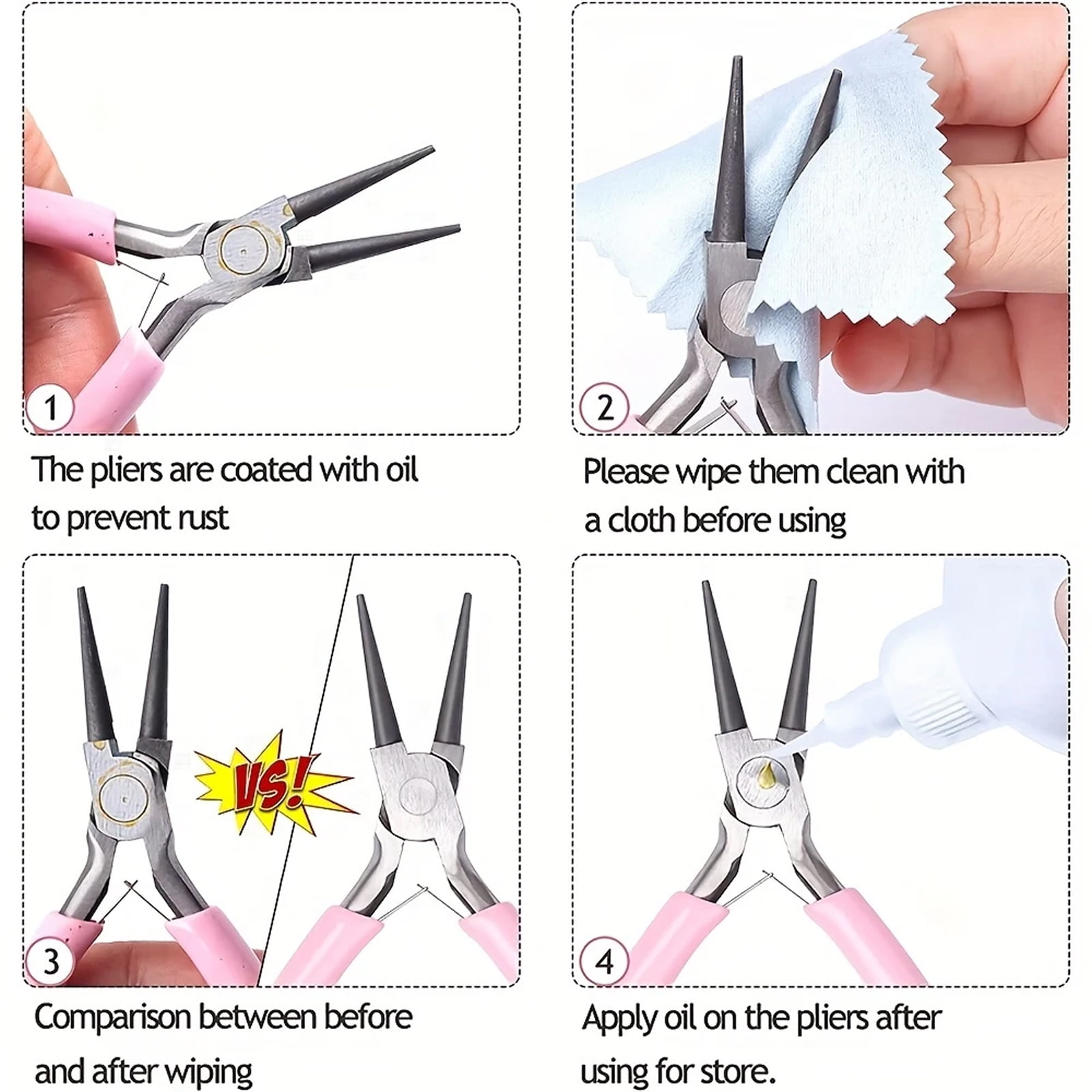 6 Pcs Jewelry Making Plier Tools with Needle/Chain/Round Nose Pliers and Wire Cutter for Jewelry Repair, Wire Wrapping, Crafts, Jewelry Making Supplies