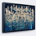thumbnail image 2 of DESIGN ART Designart 'Blue Vintage Crystal Chandelier' Flower Artwork on Framed Canvas, 2 of 5