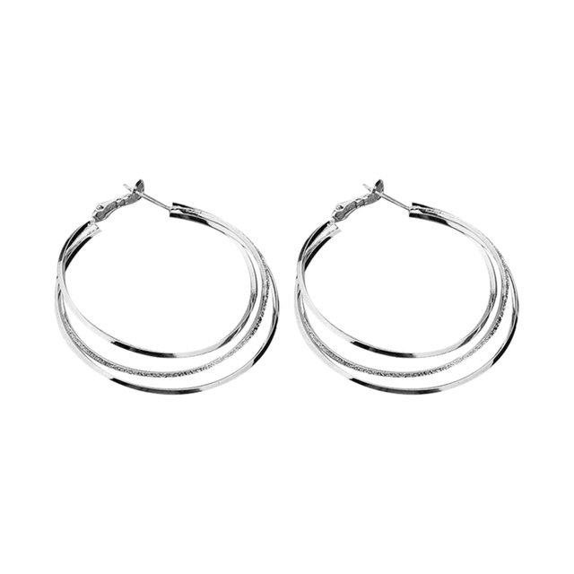 Layered Pendientes Grandes Pendientes de aro exagerado Accesorios de Moda
