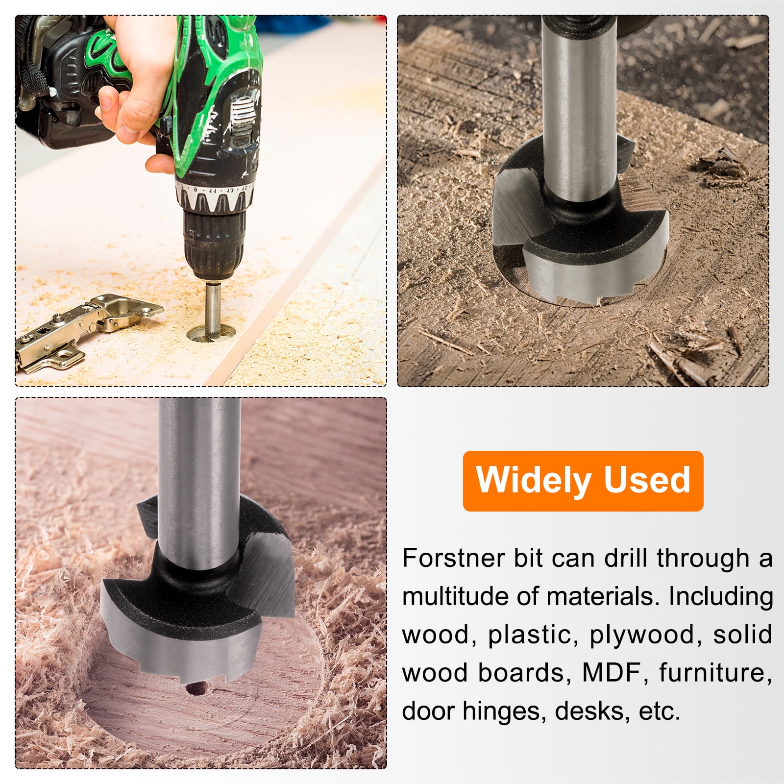 Forstner Drill Bit 2-3/4"(70mm) High-Speed Steel Multi-tooth Forstner Bit for Wood Plywood Plastic Drilling Tool