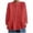 Red, variant on cocolona Button Up Shirts for Women Crew Neck Solid Color Blouses Fashion Casual Loose Long Sleeve Tops