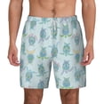 thumbnail image 3 of Uemuo Sea Turtle Pattern Mens Swim Trunks Quick Dry Board Shorts with Mesh Lining, Stretch Beach Shorts Quick Dry No-Chafing Board Shorts-Large, 3 of 9
