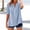 Sky Blue, variant on JFGHDG Button Up Shirt Women Casual Tunic Tops Cotton Dress Shirt Loose Fit Casual V-neck Tops Womens Linen Tops Lapel Gauze Tops V Neck Casual Army Green L