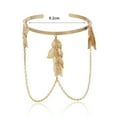 thumbnail image 6 of UDIYO Opening Adjustable Thin Arm Bangle Bohemian Leaf Charm Upper Arm Bracelet Fashion Accessories, 6 of 7