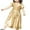 Gold, variant on Fancifize Girls Short Sleeve Sequin Dresses Toddler Baby Kids Sparkly Fancy Formal Party Dress Crew Neck Fashion A-Line Midi Dress 3-8 Years