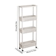 thumbnail image 2 of EGNMCR Multi Layer Movable Plastic Storage Rack Large Capacity Layered Storage Rack With Wheels Living Room/bedroom/bathroom/kitchen Item Storage Rack Plasti c trolley, 2 of 6