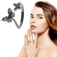 thumbnail image 1 of Up to 65% Off Butterfly Ring Personality Full Diamond Butterfly Geometric Metal Open Ring Jewelry Necklace Rings Earring Jewelry on Clearance, 1 of 6