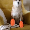 thumbnail image 3 of 4 unidades de cubrezapatos impermeables antideslizantes para la lluvia, calzado resistente para mascotas (perro/gato), color naranja, talla S., 3 of 7