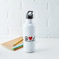 thumbnail image 5 of CafePress - Peace, Love, Trumpet Water Bottle - Stainless Steel Water Bottle, Sports Bottle, 1.0L, 5 of 5