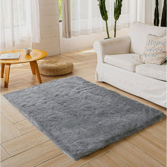 Carpet,Shag Light Gray Area Rug 3' X 5' Soft Area Rugs For Living Room Bedroom Kids Room Decor Carpet Light Gray