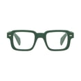 thumbnail image 4 of Mens Square Reading Glasses Classic Blue Light Blocking Matte Green Readers +3.00, 4 of 5