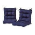 thumbnail image 4 of Greendale Home Fashions 21 x 42-inch Solid Color Outdoor Seat/Back Chair Cushions (Set of 2) (Cushions Only) Navy, 4 of 5