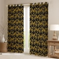 thumbnail image 2 of Feelyou Gold Boho Damask Curtains Pack of 2 (42x84 Each), Gothic Bat Curtains Blackout, 2 of 6