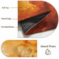 thumbnail image 6 of Burnt Orange Ombre Clouds Round Area Rug 7Ft Washable Circle Rugs for Dorm Laundry Room, Modern Abstract Gradient Cloud Non-Slip Carpet Floor Mats Indoor Outdoor Carpet Runner Aesthetic Home Decor, 6 of 8