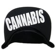 thumbnail image 5 of Cannabis 2-Tone Split Text Adjustable Snapback Baseball Cap (Black), 5 of 6