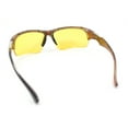 thumbnail image 4 of Xloop Mens Night Driving Blue Light Filter Half Rim Plastic Sport Sunglasses Black Brown - Yellow, 4 of 4