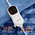 thumbnail image 3 of Electric Heated Blanket Twin Size - 62"x84" Heating Blanket Twin Size 1/2/4/6/8 Hours Auto-Off 10 Heat Level Over-Heat Protection Luxury Faux Fur Sherpa ETL Certification, 3 of 4