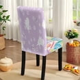 thumbnail image 5 of TSOVTHRID Rabbit Easter Eggs Print Tablecloth Set with 6 Chair Covers, Rectangle Tablecloth Floral Butterfly Print Seat Protector Slipcovers for Family Dinners & Holiday Party Easter Decor, 5 of 6