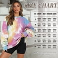 thumbnail image 6 of HELLHERO Tie Dye Print Women Pullover Top Trendy, Casual Oversized Long Sleeve Sweatshirt Comfy Crewneck Sweatshirt Fall Clothes Size XL, 6 of 7