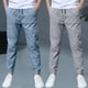 thumbnail image 2 of Odeerbi 2 Pack Boys Summer Cotton Linen Jogger Pants Casual Lightweight Elastic Waist Drawstring Sweatpants Para 3-13 Años, 2 of 9