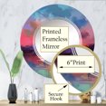 thumbnail image 3 of Designart "Serenity in the Harbor II" Coastal Round Wall Mirror - Nautical & Coastal Oval Printed Decorative Oversized Mirror - Multiple Color Options, 3 of 4