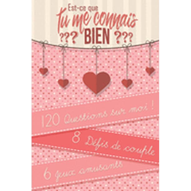 Est Ce Que Tu Me Connais Bien Quizz 1 Questions Pour Couple 8 Defis Originaux 6 Jeux Des Amoureux Saint Valentin Anniversaire Noel Rose Paperback Walmart Com Walmart Com