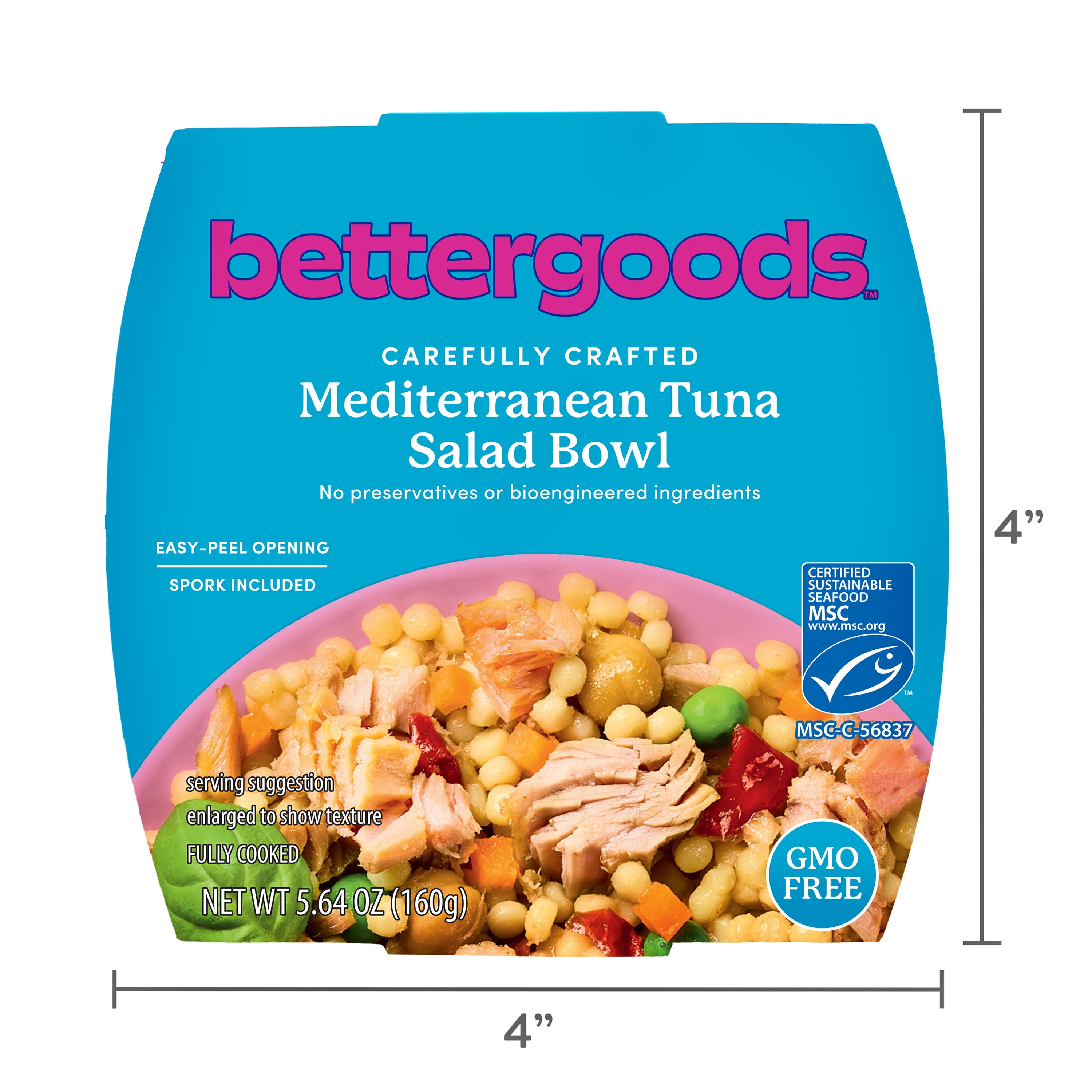 bettergoods Mediterranean Tuna Salad Bowl, MSC Certified, 5.64 oz