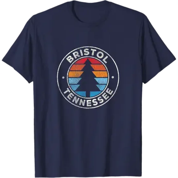 Bristol Tennessee TN Vintage Graphic Retro 70s T-Shirt