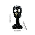 thumbnail image 2 of JIhuahe Horror Gothic Skull Candle Holder for Tealight Cups, Spooky Statue Decor for Home Kitchen Parties Creating Creepy Goth Ambiance and Art Display,Black, 2 of 2