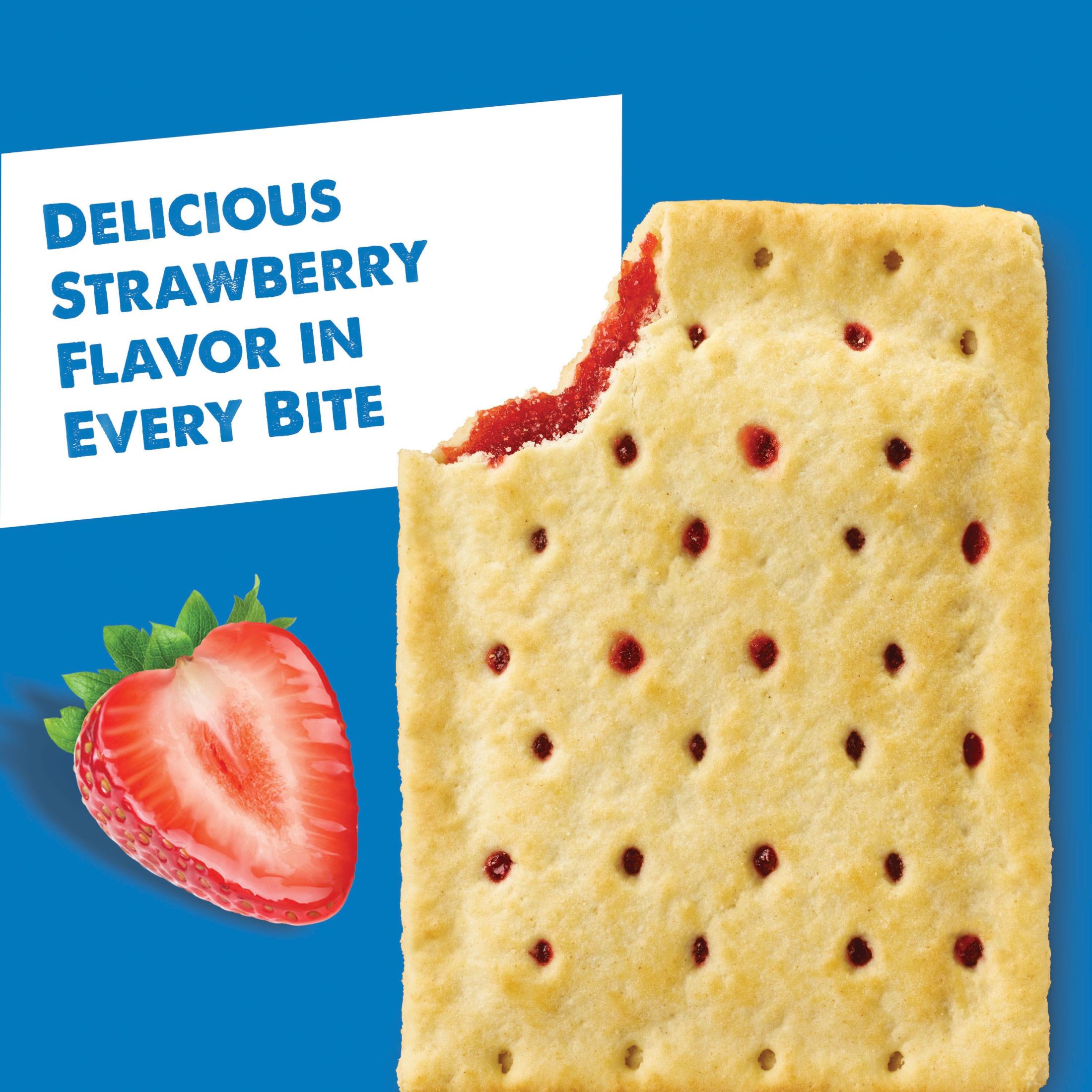 Pop-Tarts Unfrosted Strawberry Instant Breakfast Toaster Pastries, Shelf-Stable, Ready-to-Eat, 27 oz, 16 Count Box - image 4 of 15