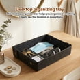 thumbnail image 3 of Valet Tray Catchall for Men, 10.23"x 7.48"x 1.77" PU Leather Organizer for Nightstand, Desk or Entryway, Keys, Wallet & Watch, Black, 3 of 10