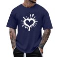 thumbnail image 1 of Tops para hombre, blusas y camisas de manga corta con cuello redondo para hombre, camisetas casuales con estampado de moda para hombre, blusa de manga corta, blusa de poliéster para hombre., 1 of 4