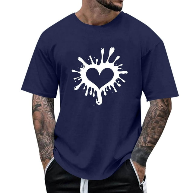 Tops para hombre, blusas y camisas de manga corta con cuello redondo para hombre, camisetas casuales con estampado de moda para hombre, blusa de manga corta, blusa de poliéster para hombre.