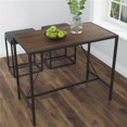 thumbnail image 1 of HomeRoots 400791 Modern Geo Black & Walnut Bar Dining Table, 1 of 1