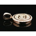 thumbnail image 2 of Men's Custom Pendant 2Ct Round Cut Natural Moissanite 14k Rose Gold Plated, 2 of 4